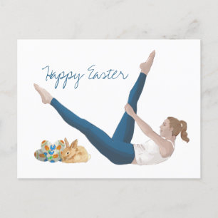 Bonne carte postale Pilates Pâques