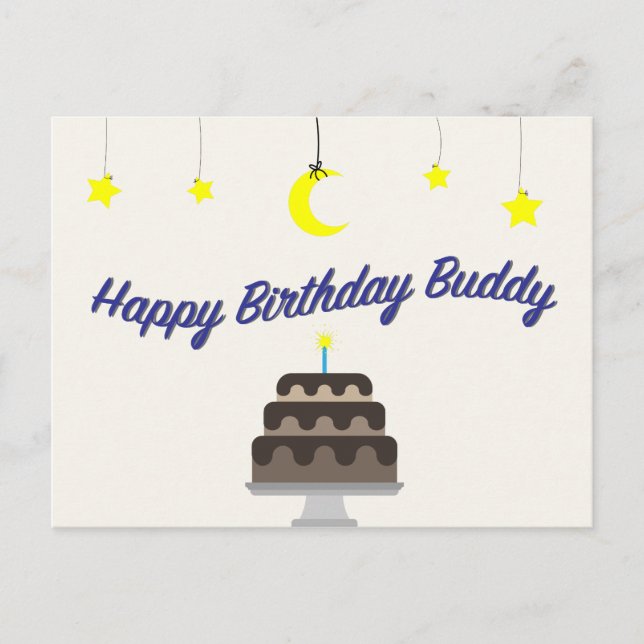 Bonne carte postale pote d'anniversaire par Syahik (Devant)