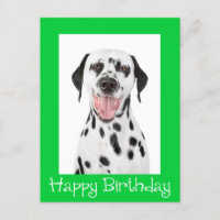 Bonne carte postale pour chien chiot dalmate d'ann