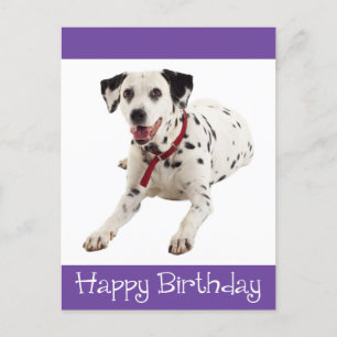 Bonne carte postale pour chien chiot dalmate d'ann