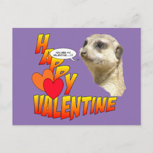 Bonne carte postale Valentine Meerkat personnalisa