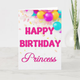 Bonne carte princesse anniversaire