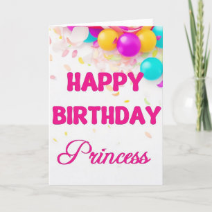 Bonne carte princesse anniversaire