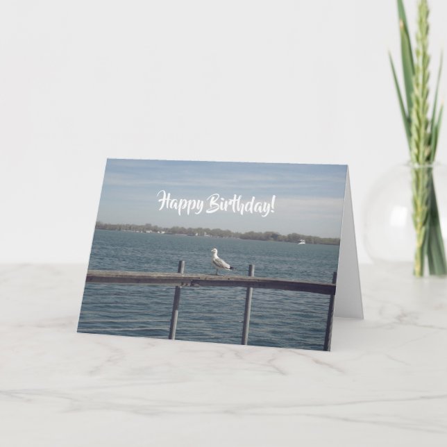 Bonne carte Seagull anniversaire (Devant)