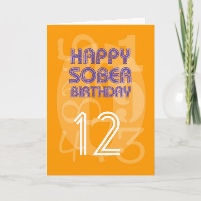 Bonne carte Sober Numéroté Anniversaire (Devant)