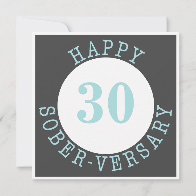 Bonne carte Sober-versary (Devant)