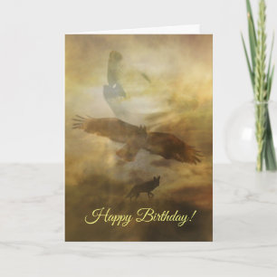 Bonne carte spirituelle amérindienne d'anniversair