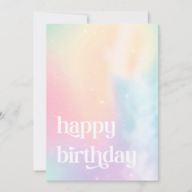 Bonne carte Vintage d'anniversaire Sky esthétique  (Devant)