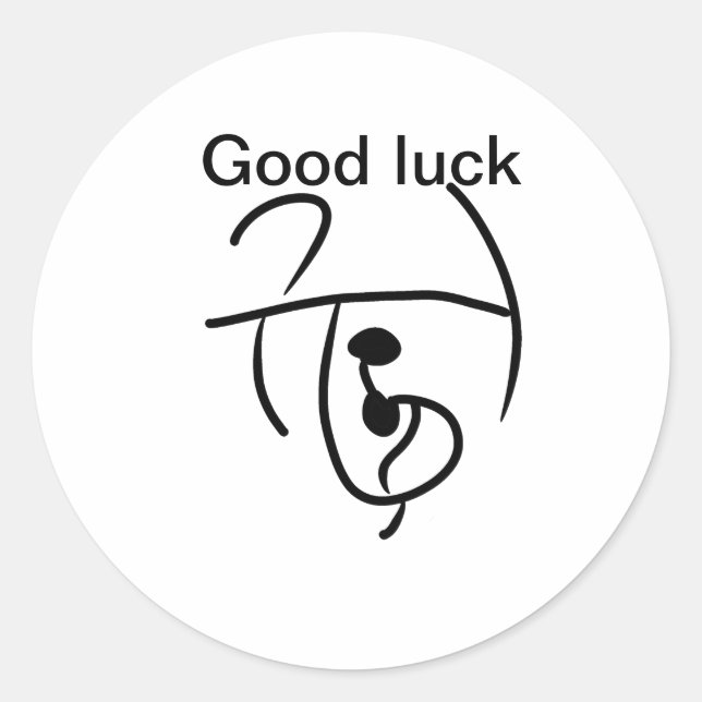 Bonne chance autocollant (Devant)