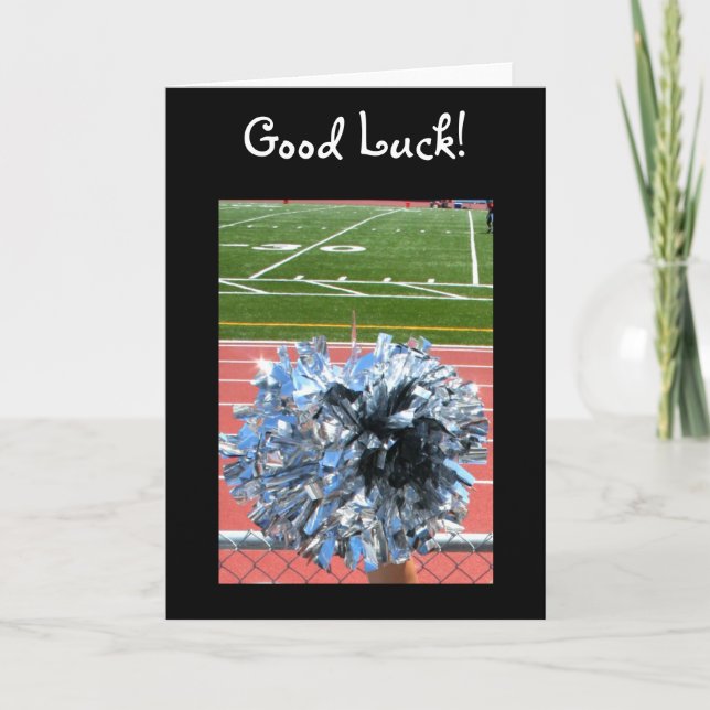 Bonne chance cheer pom pom de la carte de voeux (Devant)