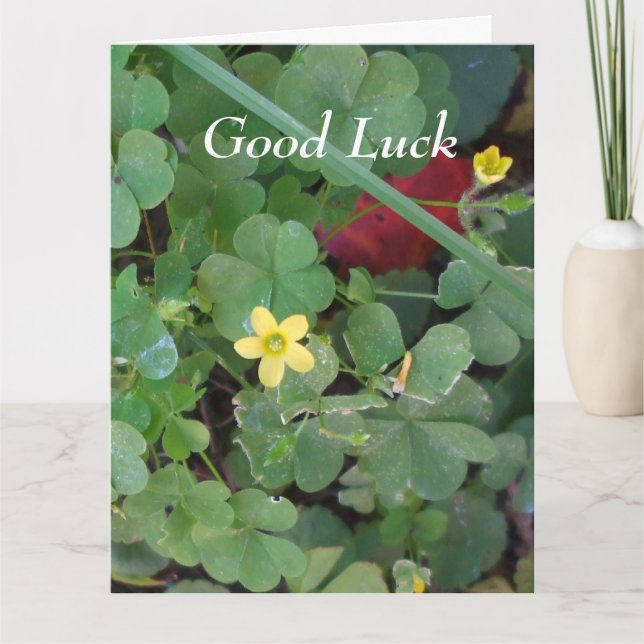 Bonne chance Clover pour l'ami - Grande carte de v (Devant)