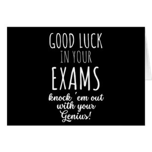 bonne chance dans vos examens