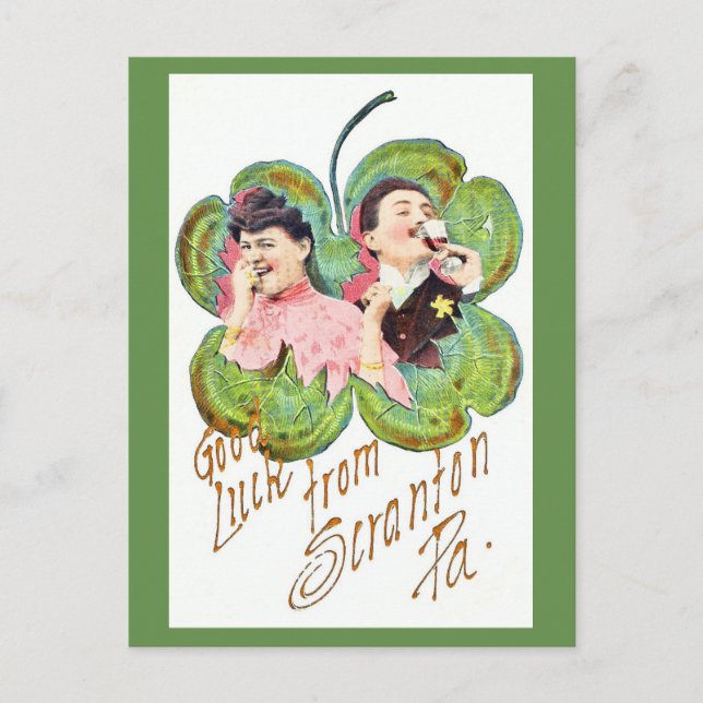 Bonne chance de la carte PA-Post Scranton (Devant)