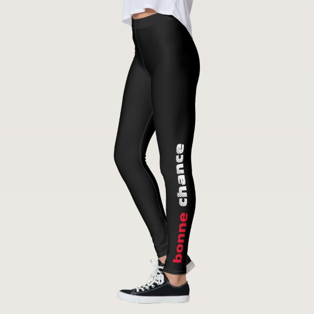 Bonne Chance Französische Zitate-Leggings Leggings (Links)