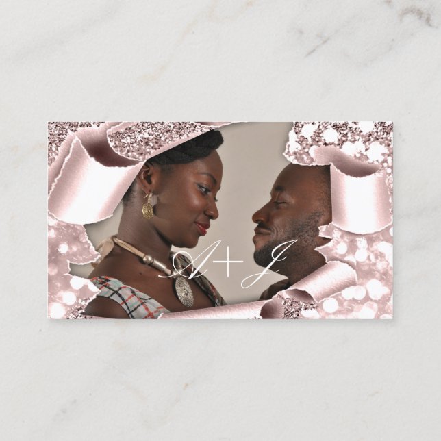 Bonne Chance Pour Les Initiales Photo Faire-part d (Dos)