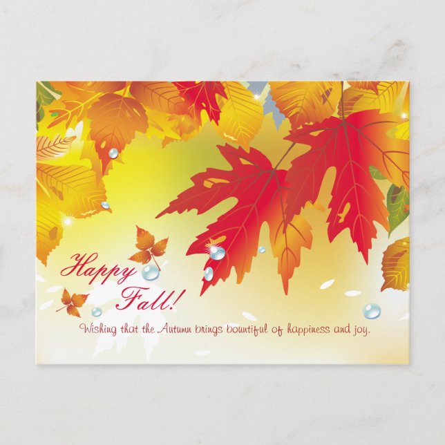 Bonne Chute ! Belles cartes postales d'automne (Devant)