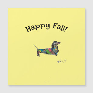 Bonne Chute ! Carte magnétique avec Dachshund