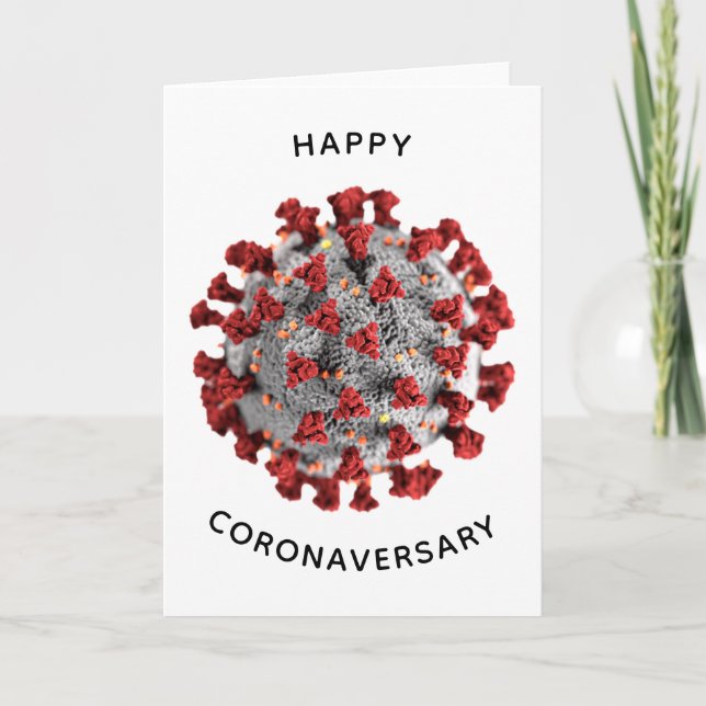 Bonne coronaversaire virus carte photo (Devant)