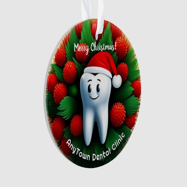 Bonne dent dans l'ornement de Noël du Père Noël (devant)