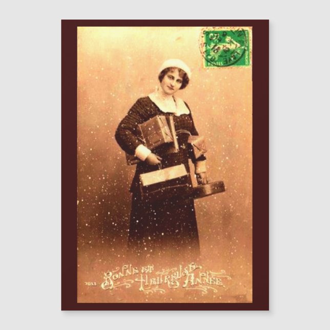 Bonne et Heureuse Annee Magnetkarte (Vorderseite)