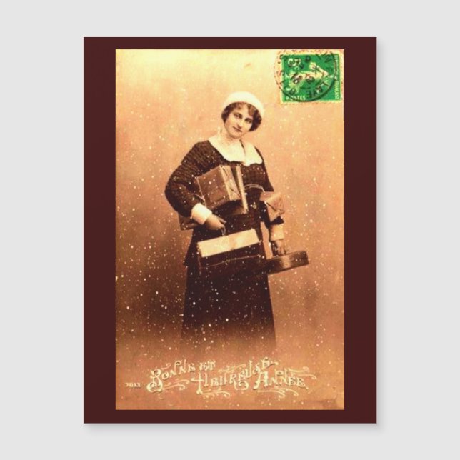 Bonne et Heureuse Annee Magnetkarte (Vorderseite)