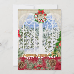 Bonne fenêtre Carte Nouvel An