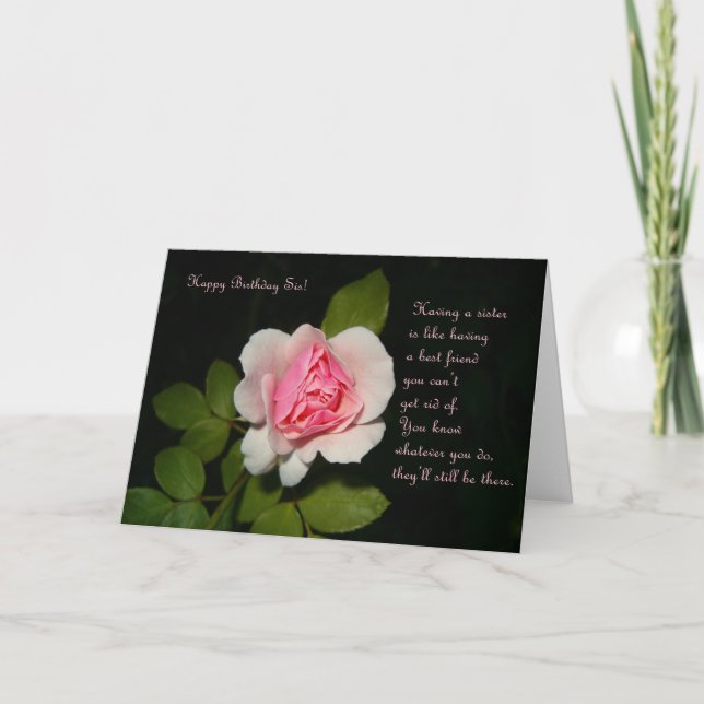 Bonne fête d'anniversaire avec carte de Rose (Devant)