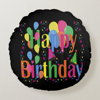 Bonne fête d'anniversaire Coussin ronde