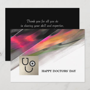 Bonne fête des médecins. Cartes de voeux plates pe