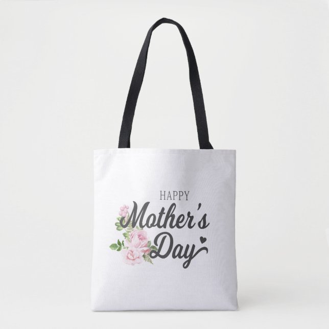 Bonne fête des mères aux roses roses roses| Sac fo (Devant)