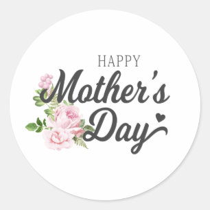 Bonne fête des mères aux roses roses Sticker