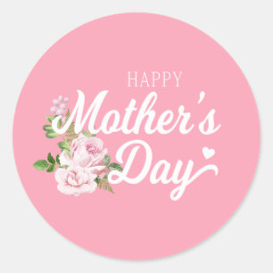 Bonne fête des mères aux roses roses   Sticker