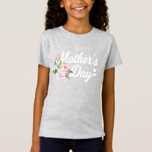 Bonne fête des mères aux roses roses T-shirt