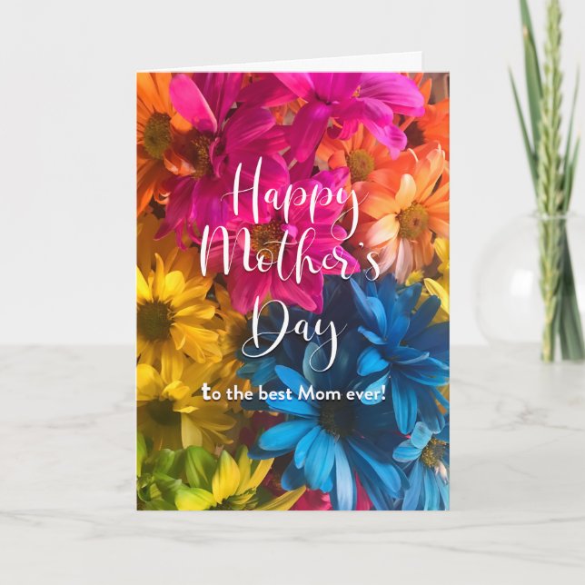 Bonne fête des mères ❤️ carte des fleurs de la mei (Devant)