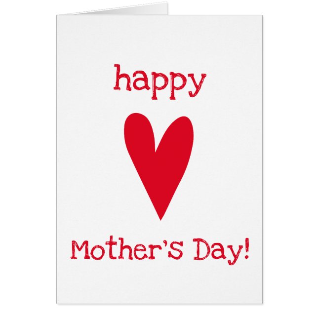Bonne fête des mères ! ! Carte Red Heart Mother's  (Devant)