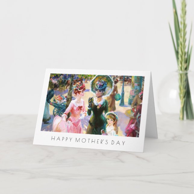 Bonne fête des mères. Cartes personnalisées (Devant)