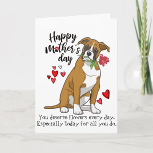 Bonne fête des mères de votre carte de chien de bo
