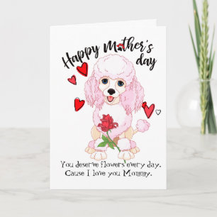 Bonne fête des mères de votre carte Loving Poodle