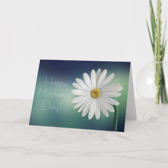 Bonne fête des mères Elégante carte de marguerite  (Devant)