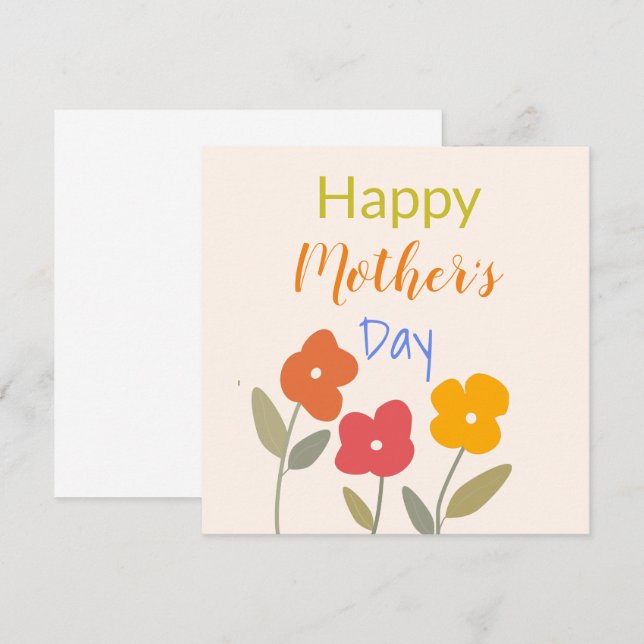 Bonne fête des mères Floral Blooms Carte postale (Devant / Derrière)