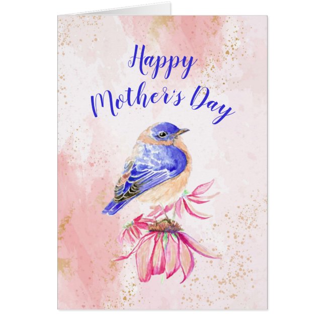 Bonne fête des mères maman Mère Bluebird Art (Devant)