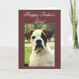 Bonne Fête des pères American Bulldog carte de voe