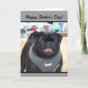 Bonne Fête des pères Black Carlin Dog carte de voe