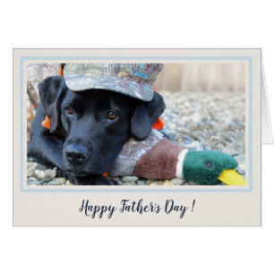 Bonne Fête des pères Black Labrador Cute Duck Dog 