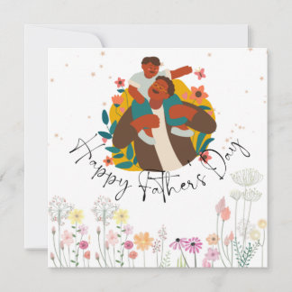 Bonne Fête des pères carte à Faire-part plat