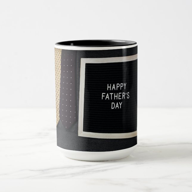 Bonne Fête des pères classique café noir Mug (Centre)