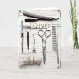 Bonne Fête des pères d'anniversaire Barber Carte d