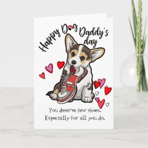 Bonne Fête des pères de votre carte Chien Corgi