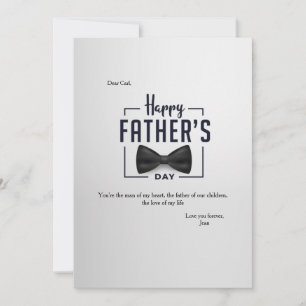 Bonne Fête des pères Formelle Carte de vacances