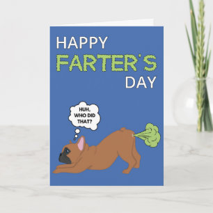 Bonne Fête des pères French Bulldog Farter Carte d